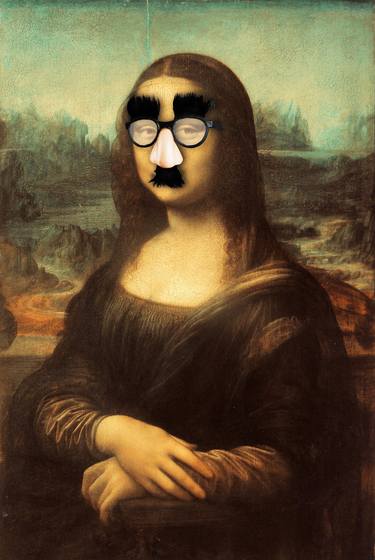 Funny Humor Groucho Glasses Mona Lisa thumb