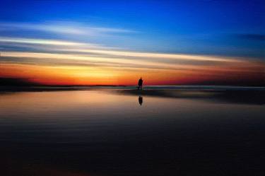 Beach Sunset Ocean Sea Landscape Sky Figure thumb