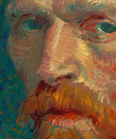 Vincent van Gogh Extreme Close Up of Self Portrait thumb