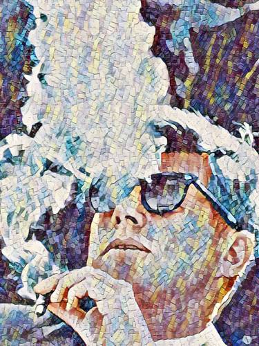 John F Kennedy Cigar and Sunglasses Painting 2 thumb