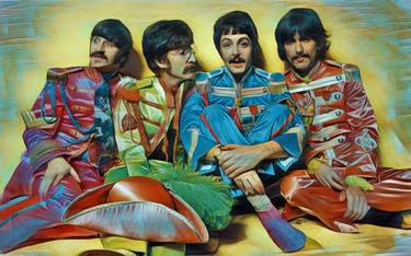 The Beatles Sgt. Pepper's Painting 1967 Color Painting thumb