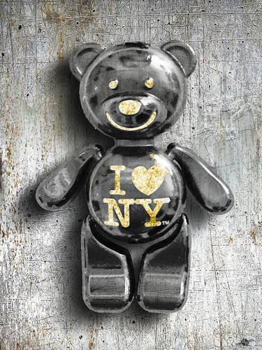 Titanium Teddy Bear I Love New York thumb