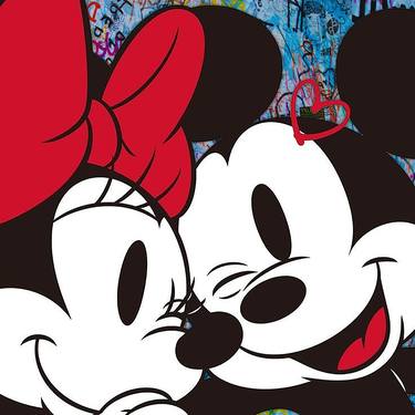 Mickey And Minnie Mouse Pop Art Graffiti Close Up thumb