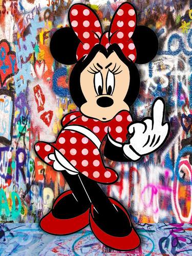 Minnie Mouse Finger Pop Art Graffiti 2 thumb