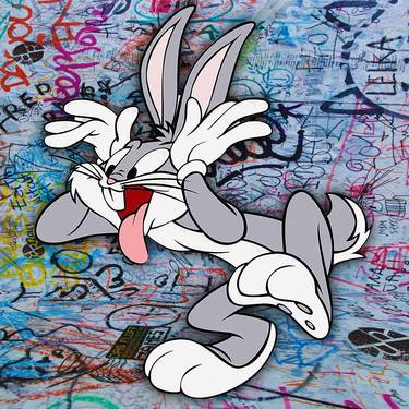 Bugs Bunny Pop Art Graffiti Crazy Face Funny 2 thumb