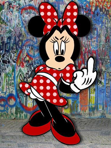 Minnie Mouse Finger Pop Art Graffiti 3 thumb