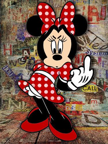 Minnie Mouse Finger Pop Art Graffiti 5 thumb