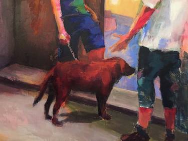 Print of Fine Art Dogs Paintings by Phyllis Gorsen