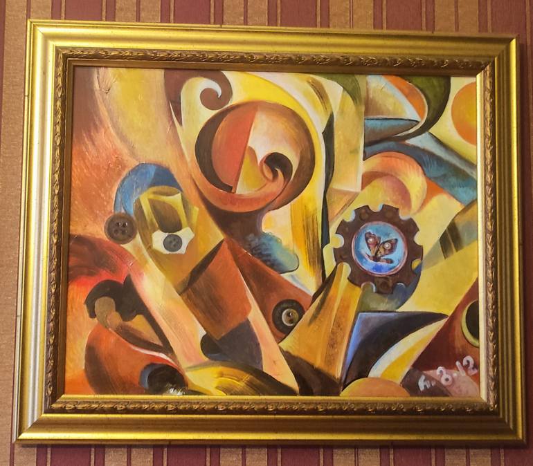 Original Abstract Painting by Razhiko Gumberidze