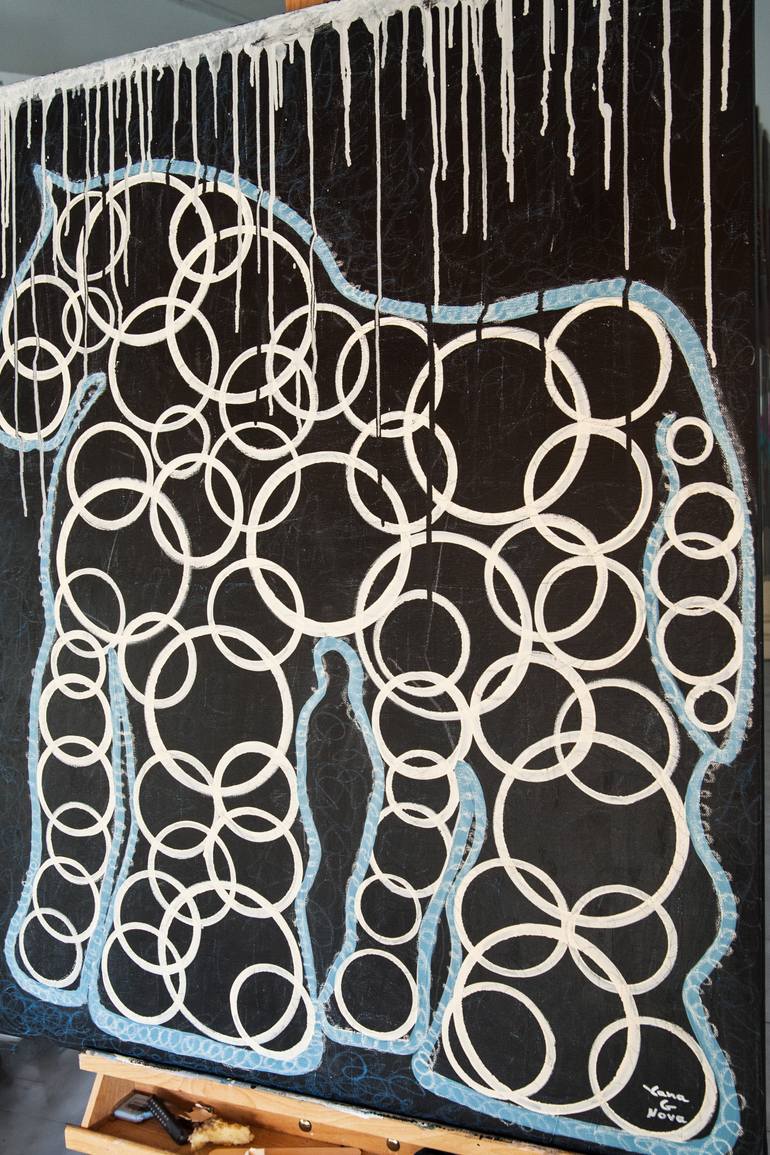 Original Abstract Animal Painting by Yana G Nova