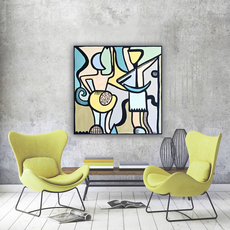 Original Pop Art Abstract Painting by Yana G Nova