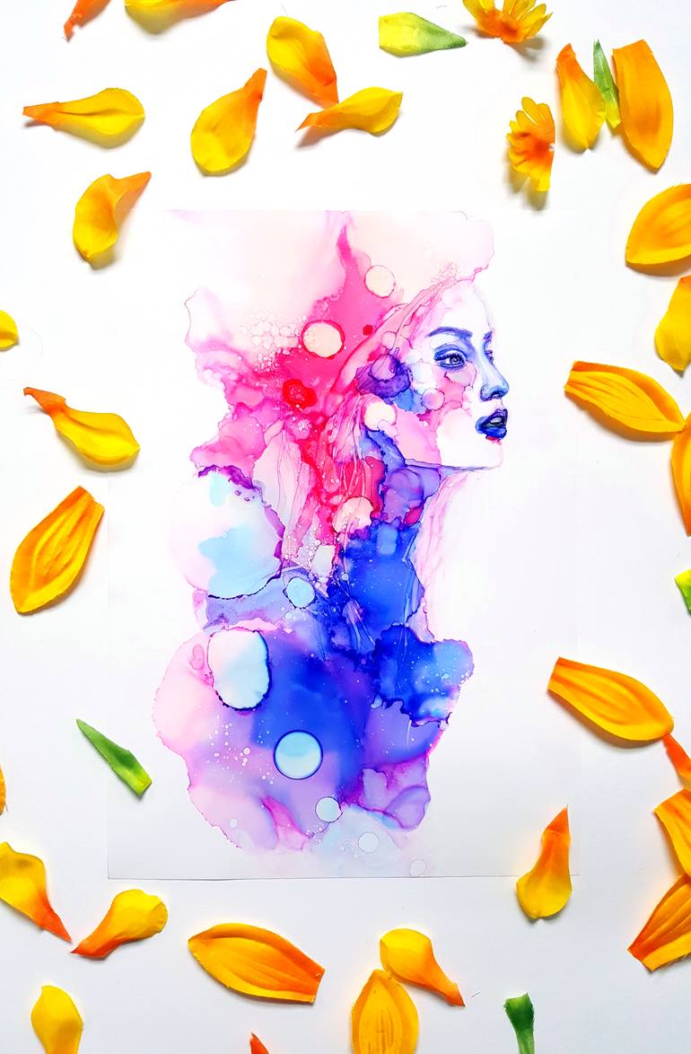Original Abstract People Painting by Alana Kate