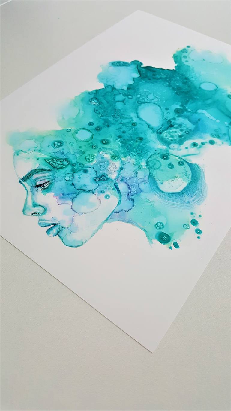 Original Abstract Portrait Painting by Alana Kate