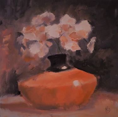 Red Vase of Flowers thumb