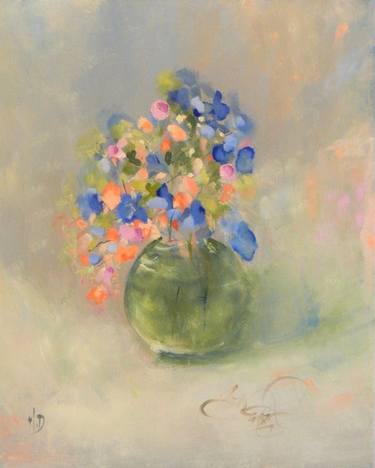 Original Abstract Floral Paintings by Helen Dunning