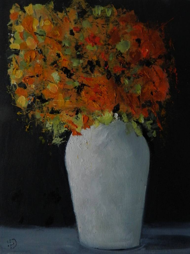 White Vase Painting by Helen Dunning | Saatchi Art