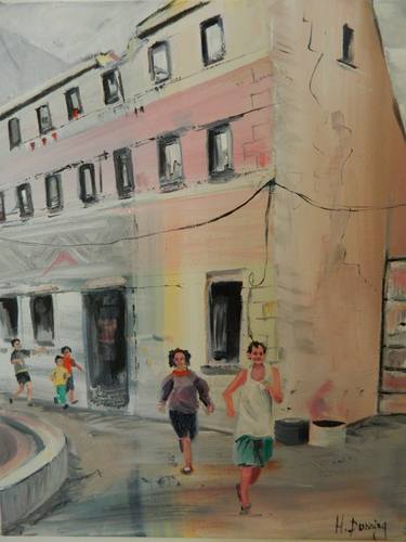 Print of Figurative Cities Paintings by Helen Dunning