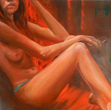 Original Figurative Erotic Paintings by Helen Dunning
