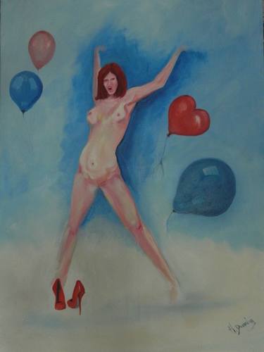 Original Abstract Nude Paintings by Helen Dunning