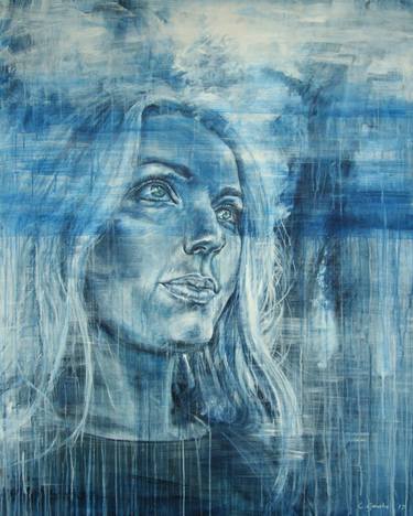 Blue Gaze - Portrait of a Woman thumb
