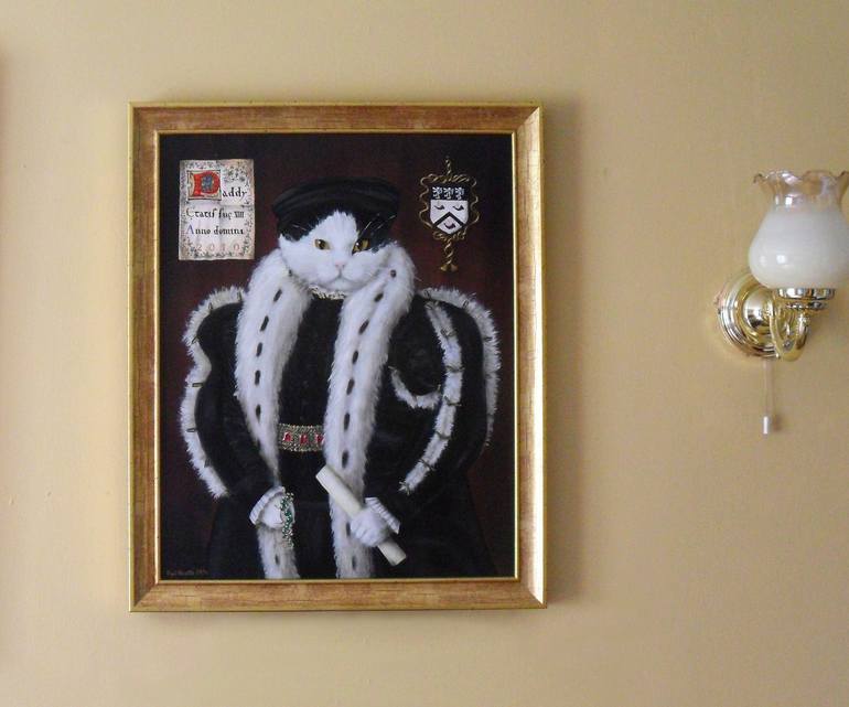 Original Figurative Cats Painting by Paul Grosse
