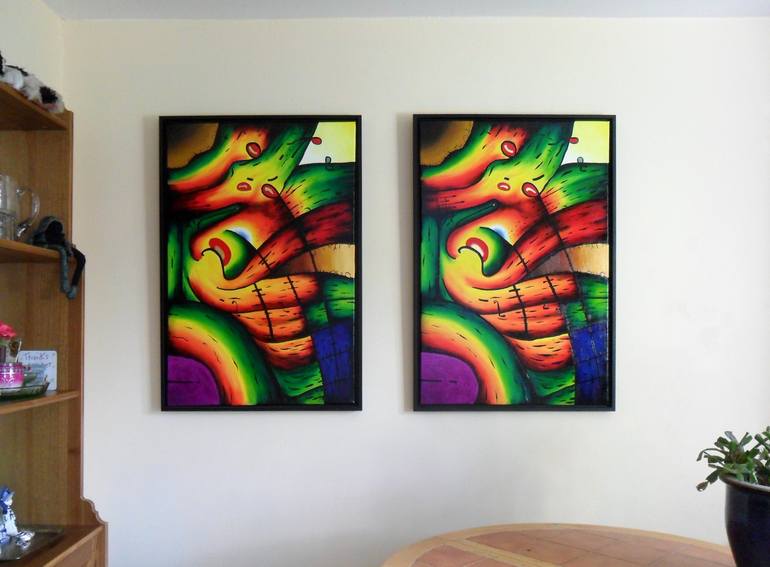 Original Modernism Abstract Painting by Paul Grosse