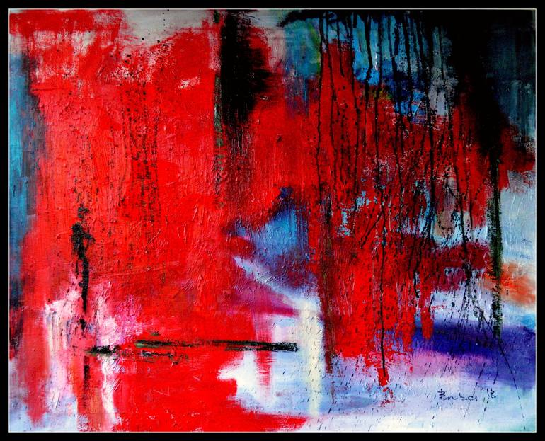 Original Abstract Expressionism Abstract Painting by Buba Glodjovic