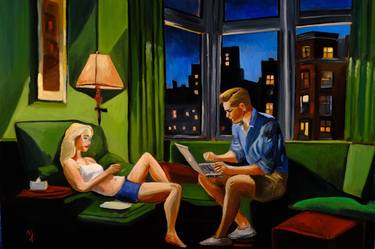 Original Figurative Cities Paintings by Marco Alex