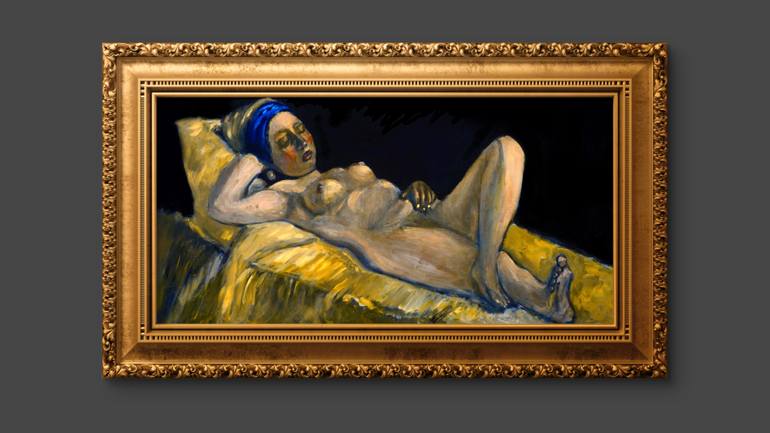 Original Classicism Nude Painting by Marco Alex