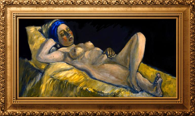 Original Classicism Nude Painting by Marco Alex