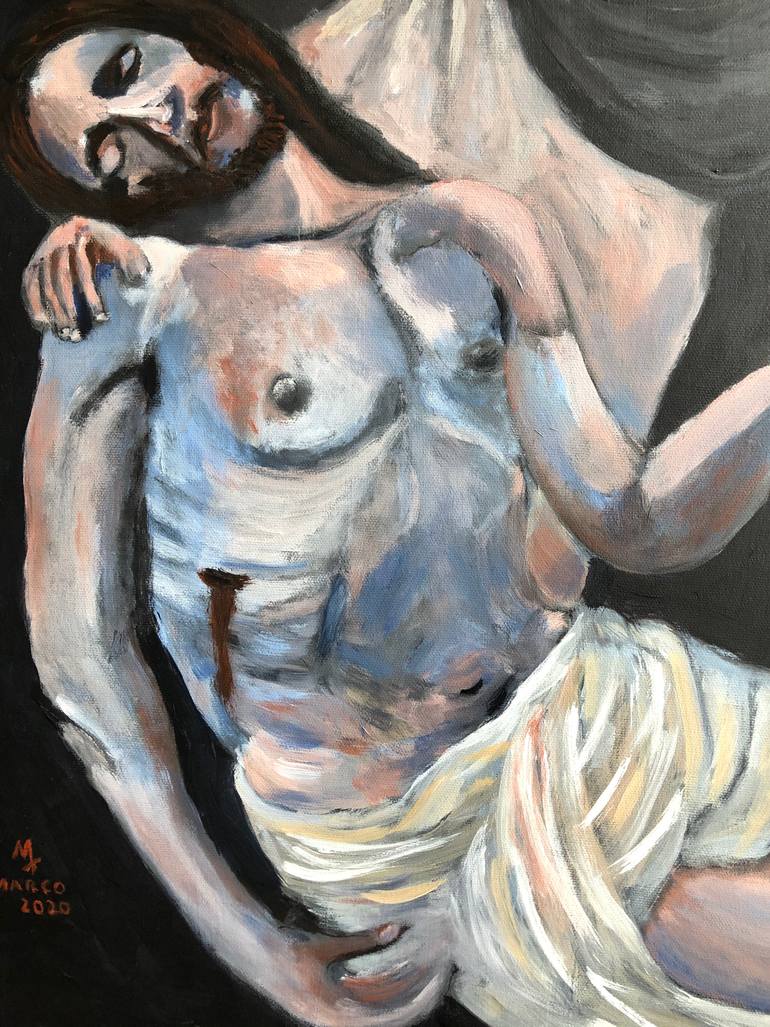 Original Figurative Religion Painting by Marco Alex