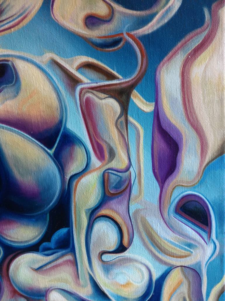 Original Abstract Still Life Painting by Julien Herma