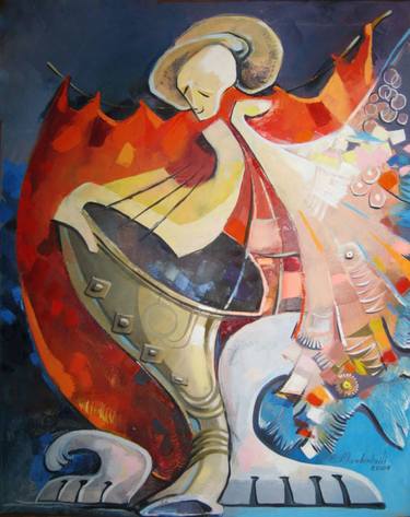 Original Figurative Music Paintings by Eka Mer