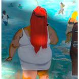 Hip hop girl at the beach by Jasmine Gauthier