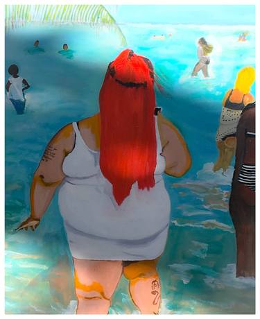 Saatchi Art Artist Jasmine Gauthier; Paintings, “Hip hop girl at the beach” #art