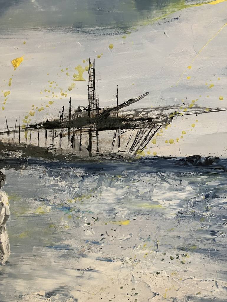 Original Modern Beach Painting by Tamara Pierbattisti