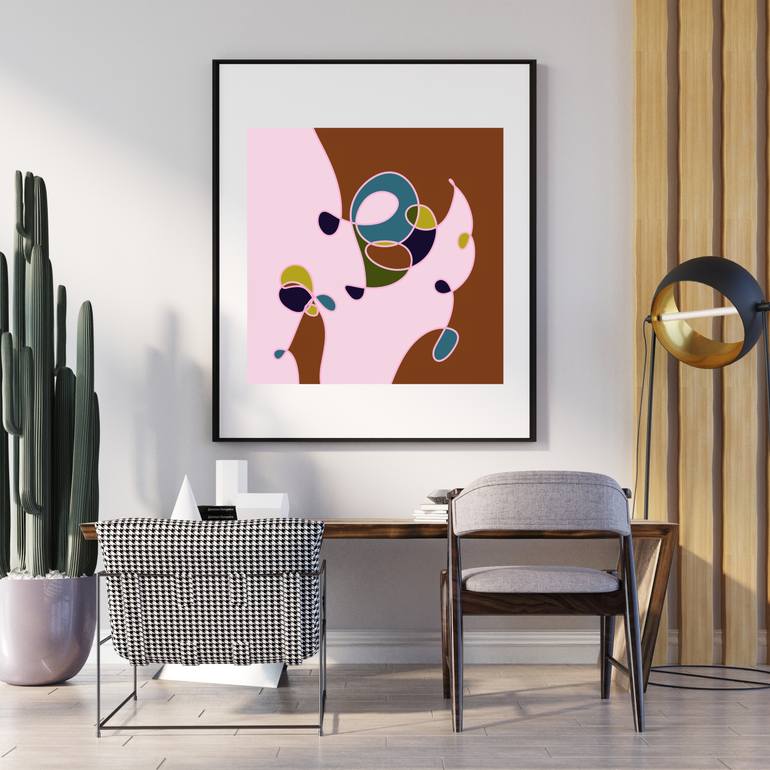 Original Color Field Painting Abstract Drawing by Dalia Bucyte