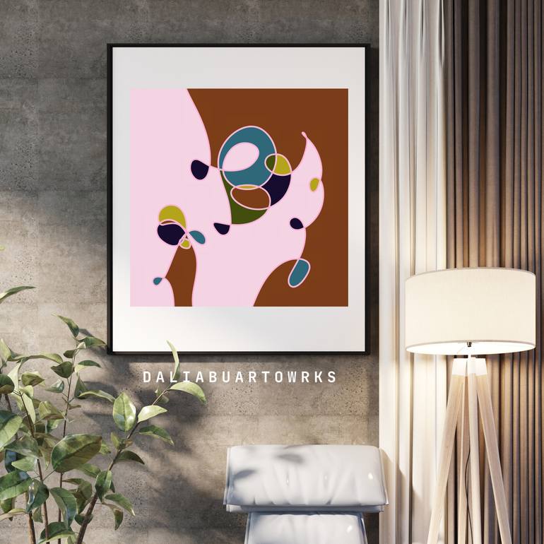 Original Color Field Painting Abstract Drawing by Dalia Bucyte
