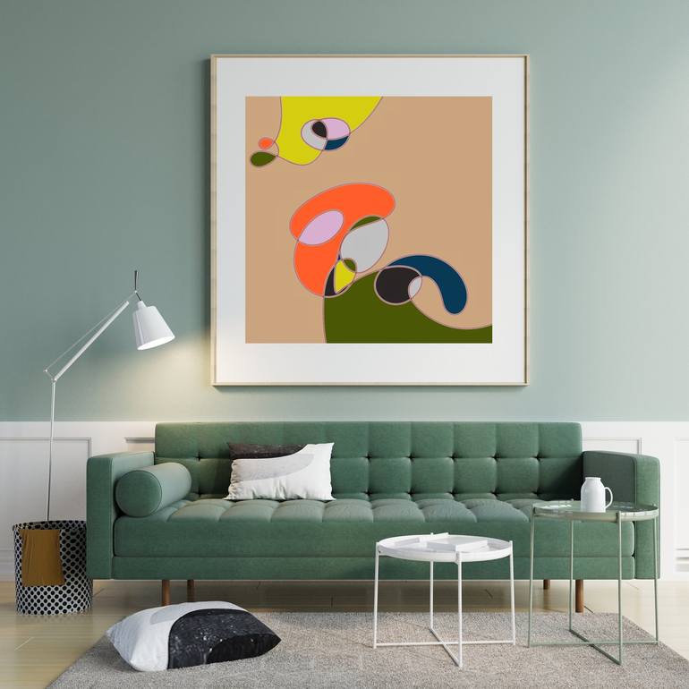 Original Color Field Painting Abstract Drawing by Dalia Bucyte