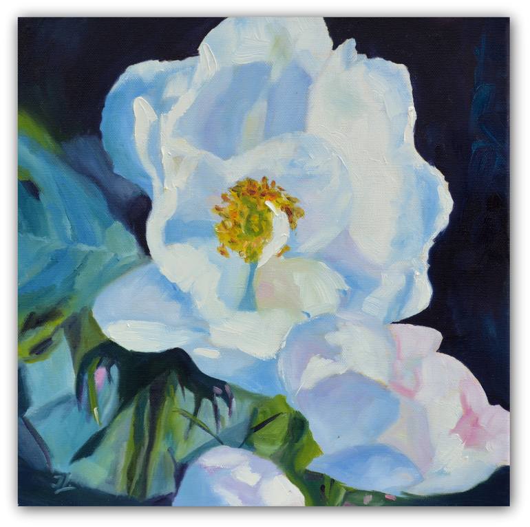 Original Expressionism Floral Painting by Inga Leibuka