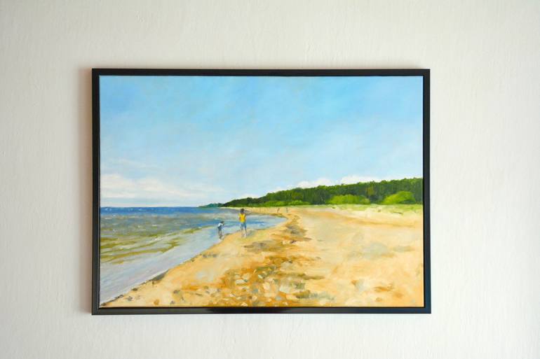 Original Fine Art Seascape Painting by Inga Leibuka