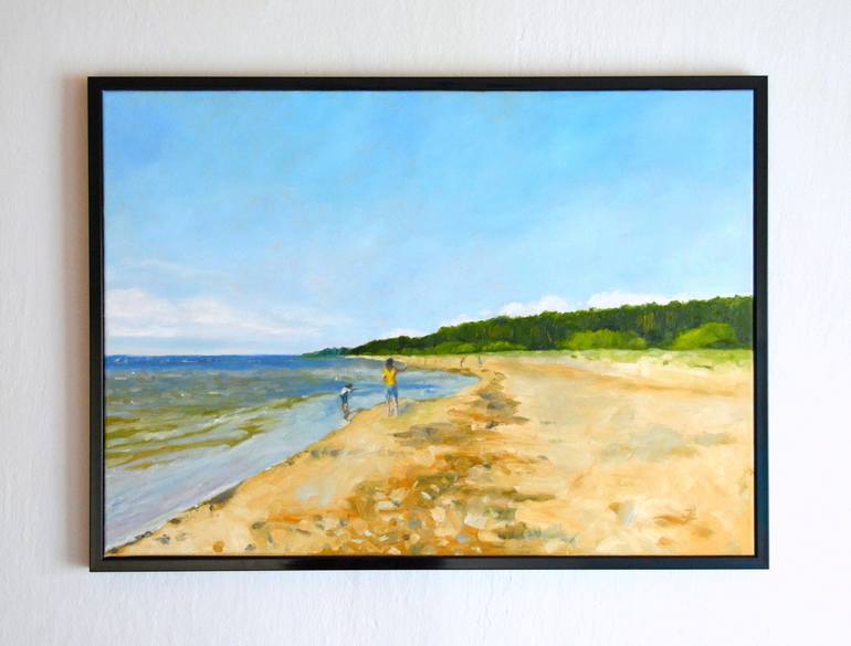 Original Fine Art Seascape Painting by Inga Leibuka