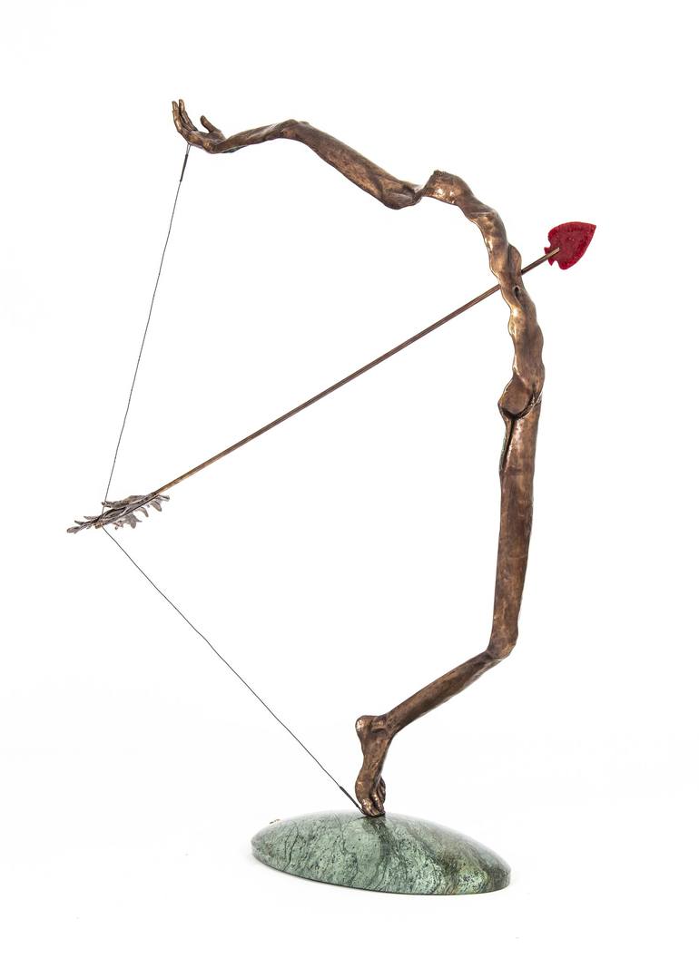 Original Surrealism Love Sculpture by Laszlo Ludens Poos 