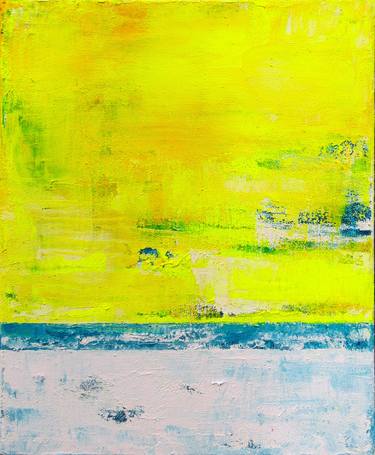 Keep the Silence, Neon Yellow, White Abstract thumb