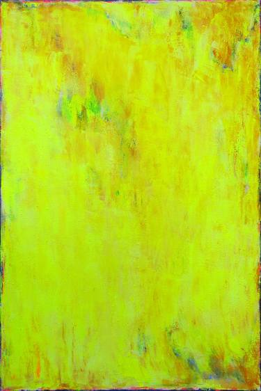 Yellow Abstract Painting, Caribbean Sunset, Neon Yellow thumb
