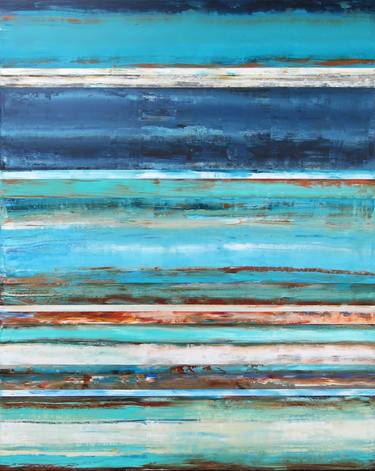 Teal Mint Painting, Exotic Holiday Painting, Hawaii Beach thumb