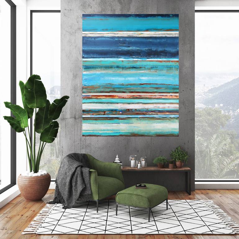 Original Abstract Expressionism Abstract Painting by Leon Grossmann