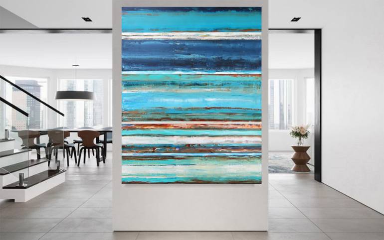 Original Abstract Expressionism Abstract Painting by Leon Grossmann