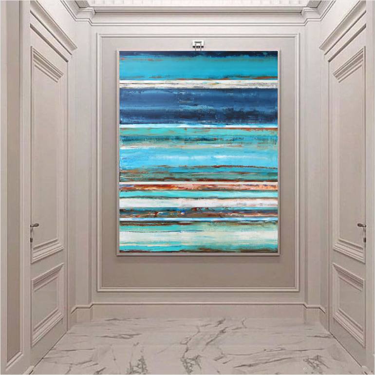 Original Abstract Expressionism Abstract Painting by Leon Grossmann