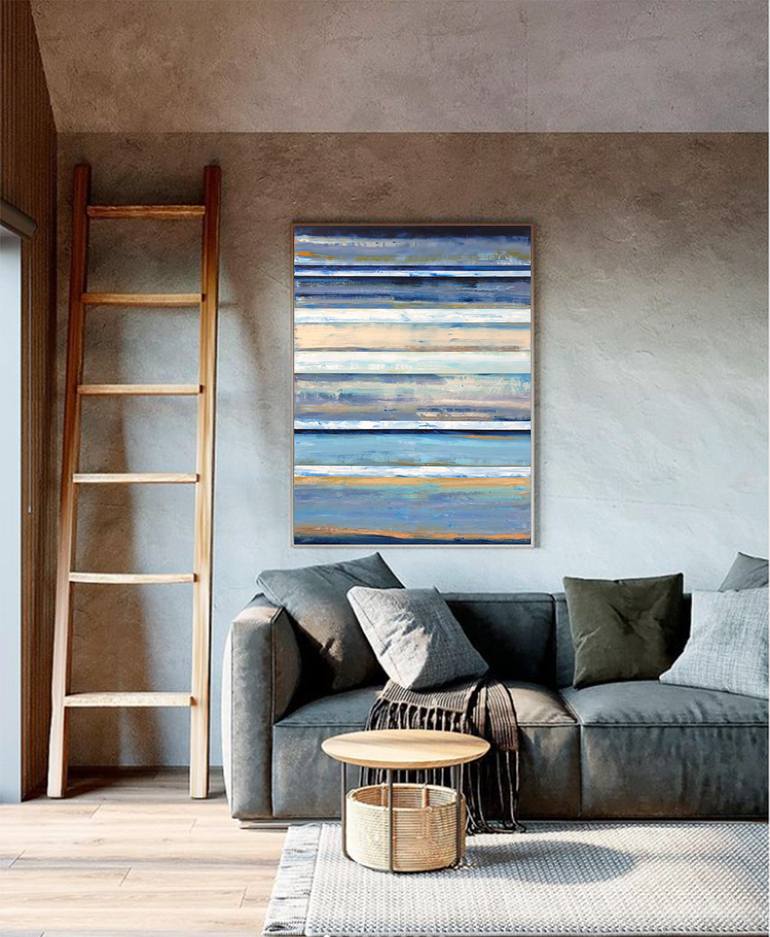 Original Art Deco Abstract Painting by Leon Grossmann